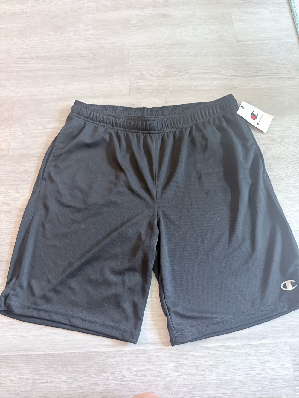 Champion Men's Athletic Shorts in Black with Logo